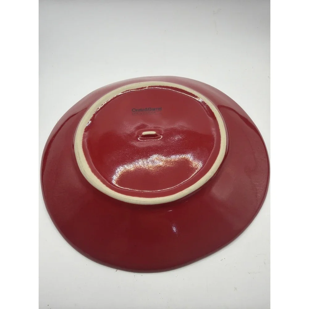 4 Crate and Barrel Marin Red Salad Plates